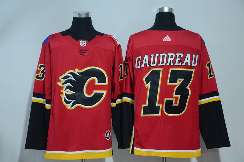 Men 2017 NHL Calgary Flames #13 Gaudreau Red Adidas jersey->phoenix suns->NBA Jersey